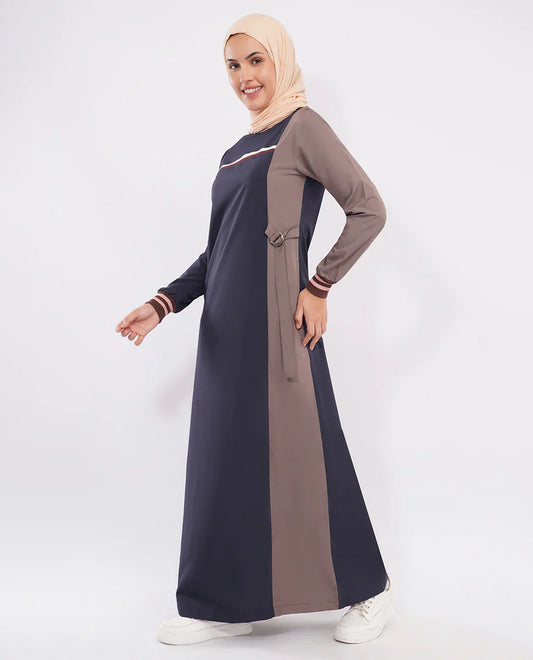 جلابيب كحلي بضلع متباين