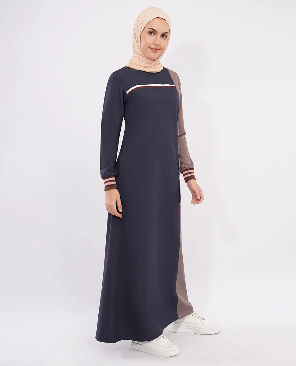 جلابيب كحلي بضلع متباين