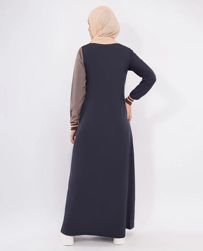 جلابيب كحلي بضلع متباين