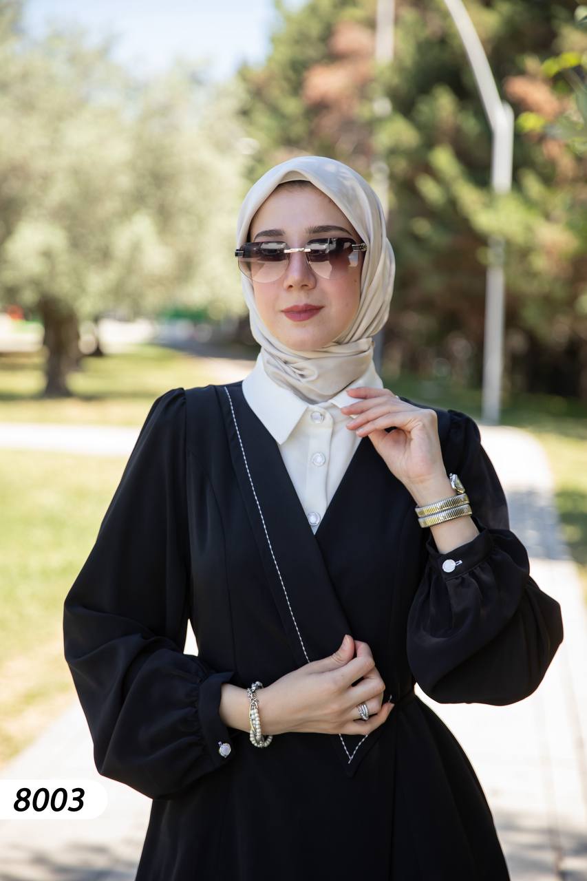 Chemise dress black color Turkish style