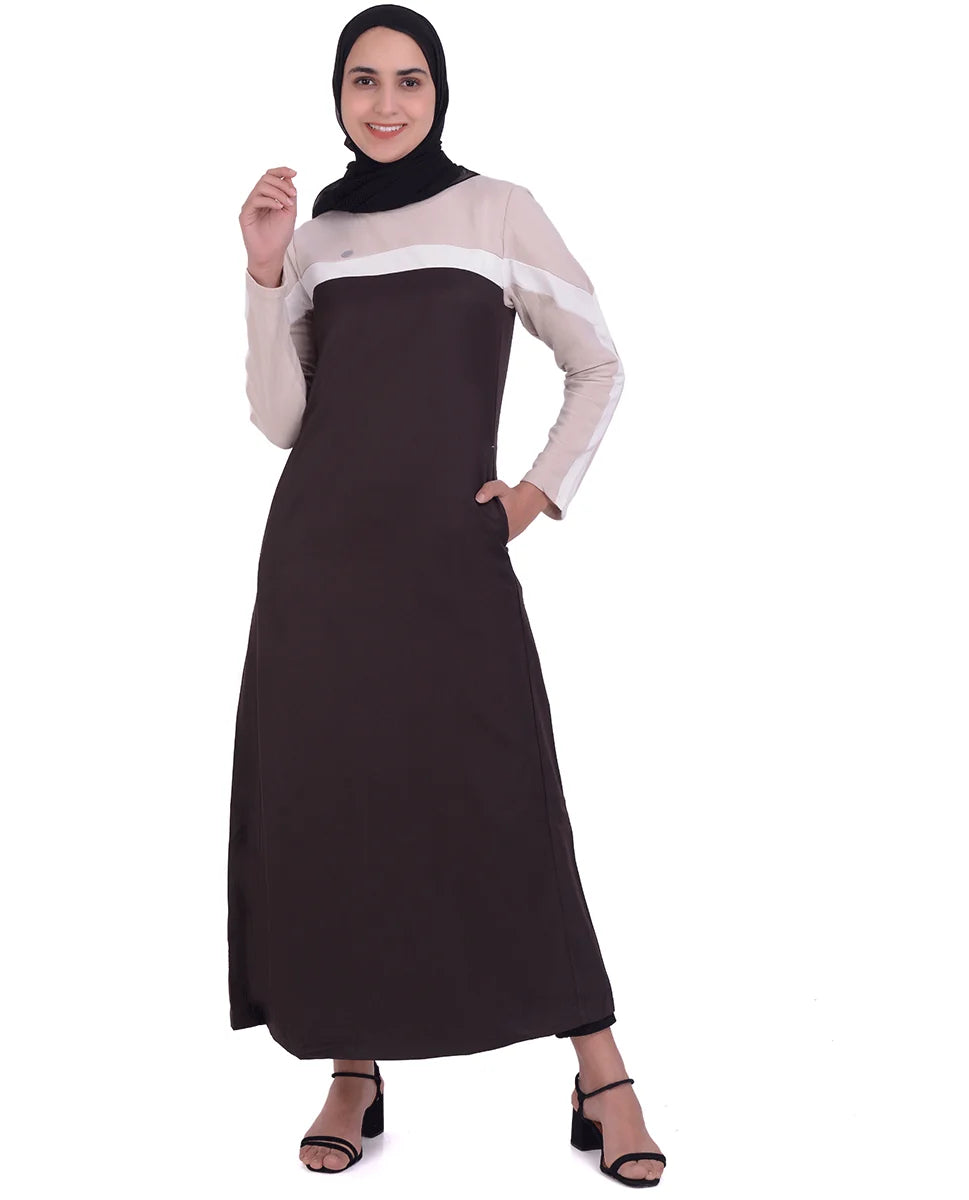 Brown Wave Utility Jilbab