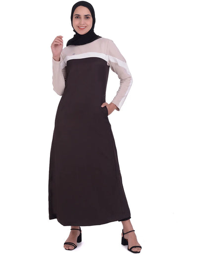 Brown Wave Utility Jilbab