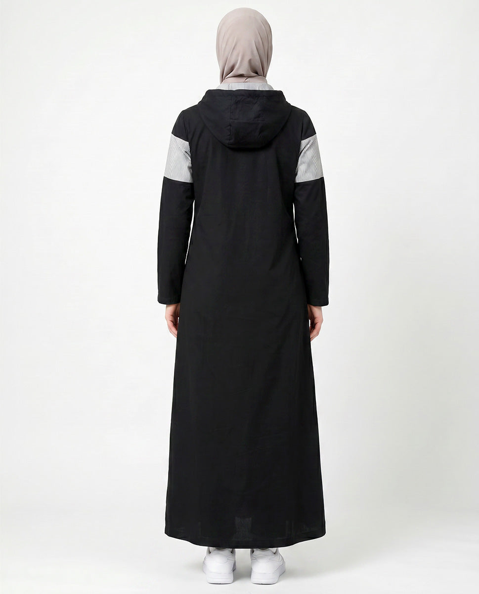 Black Autumn full opend Jilbab ( pre-order)