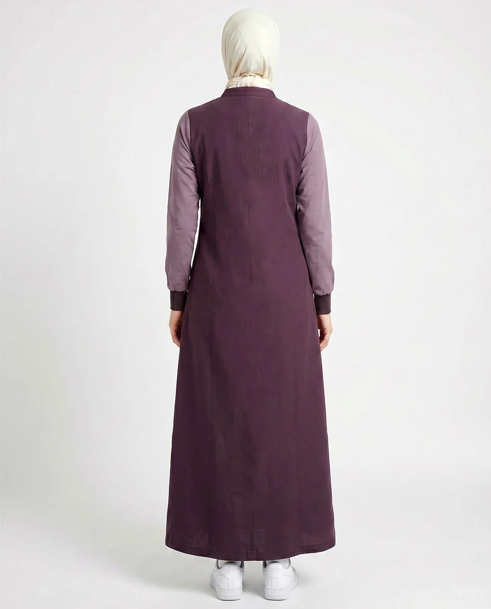 Urban Essentials Geometric Print Abaya Dusty Rose ( pre-order )