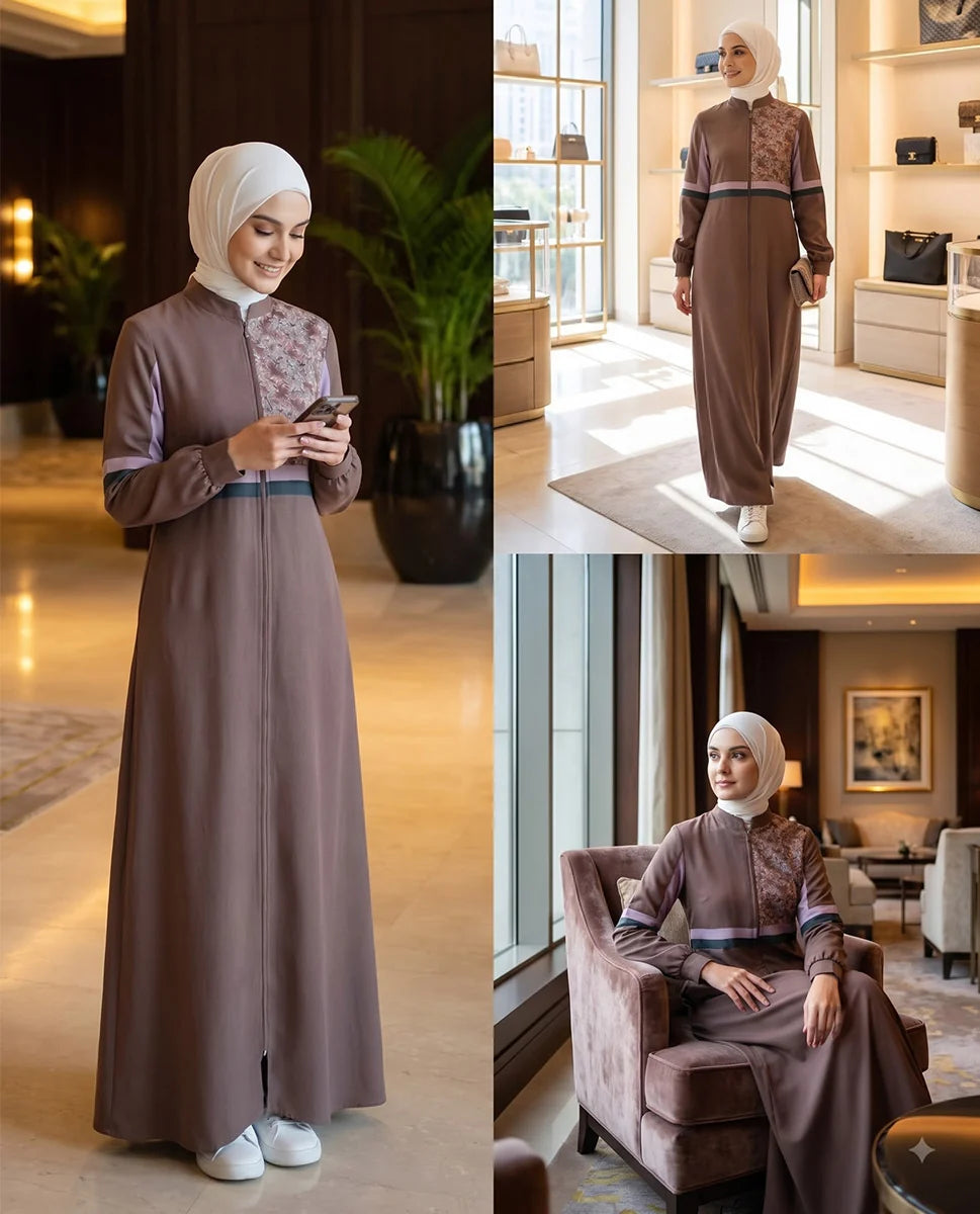 Modest Blush Full Front Open Jilbab ( pre-order)