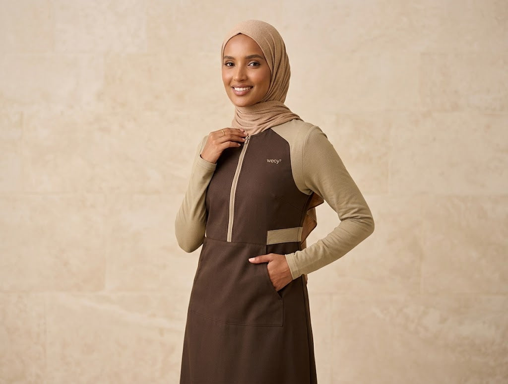 Coffee Love Kangaroo Pockets Jilbab