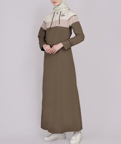Misty Mud Detachable Hood Jilbab