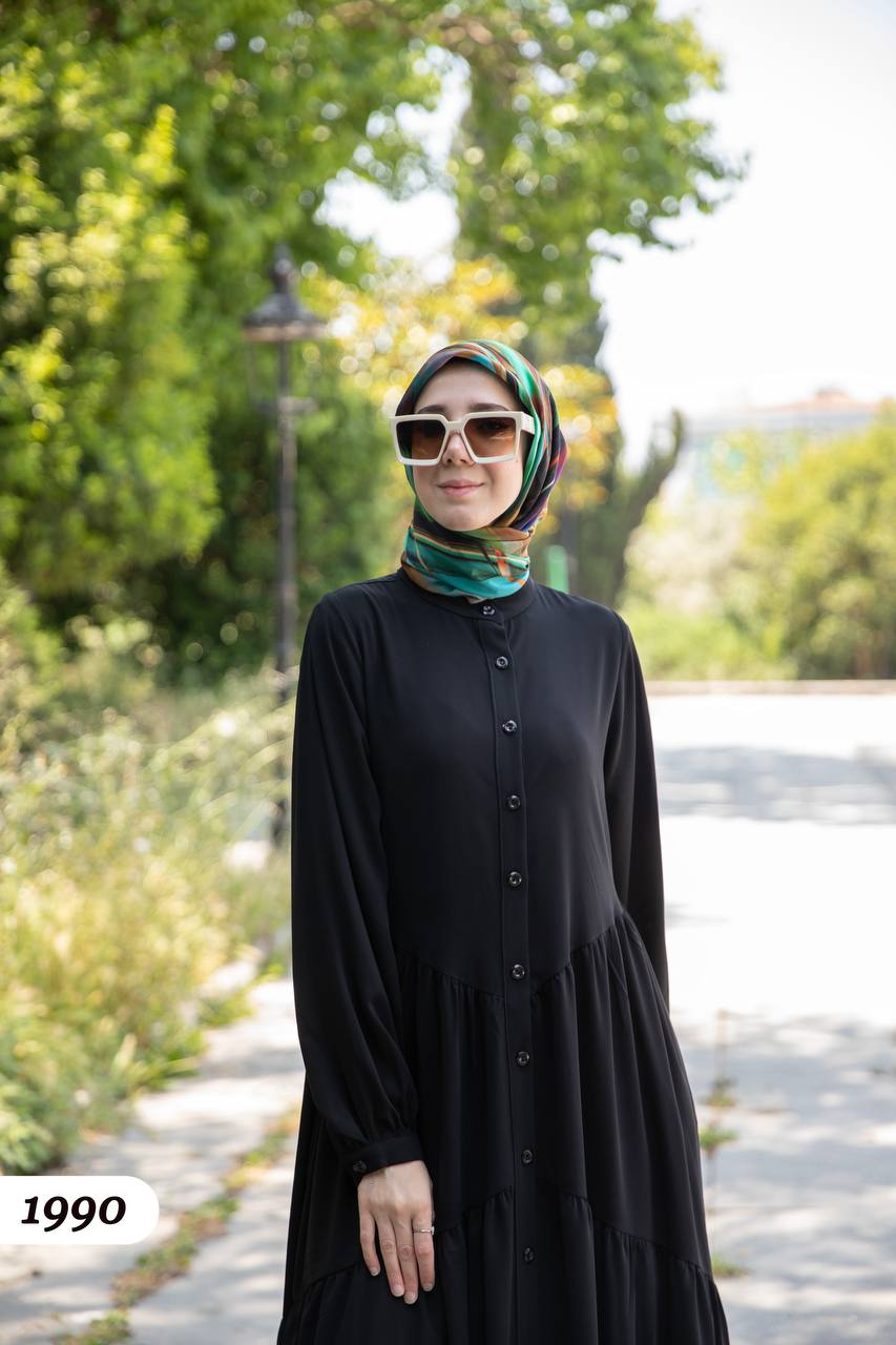 Turkish wide dress black color