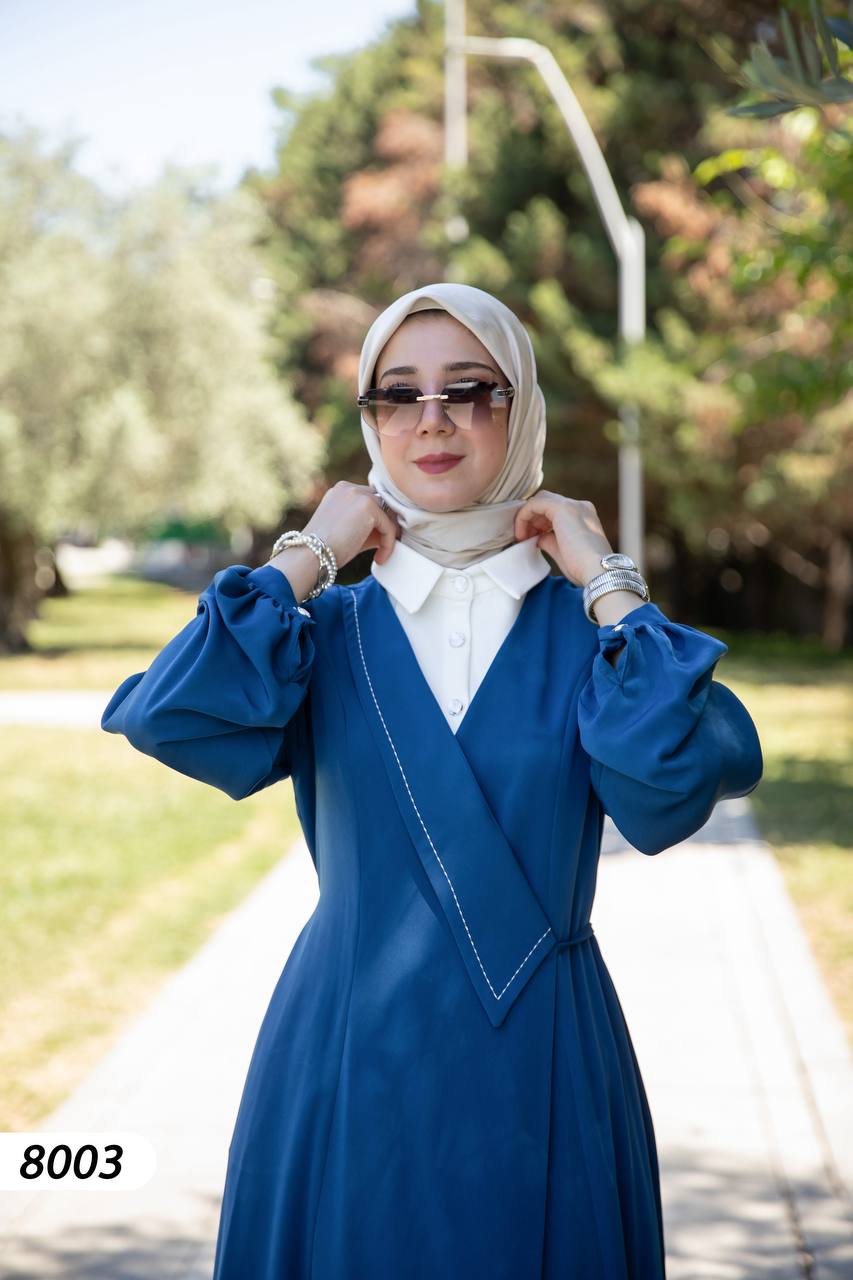 Chemise dress blue cloor Turkish style